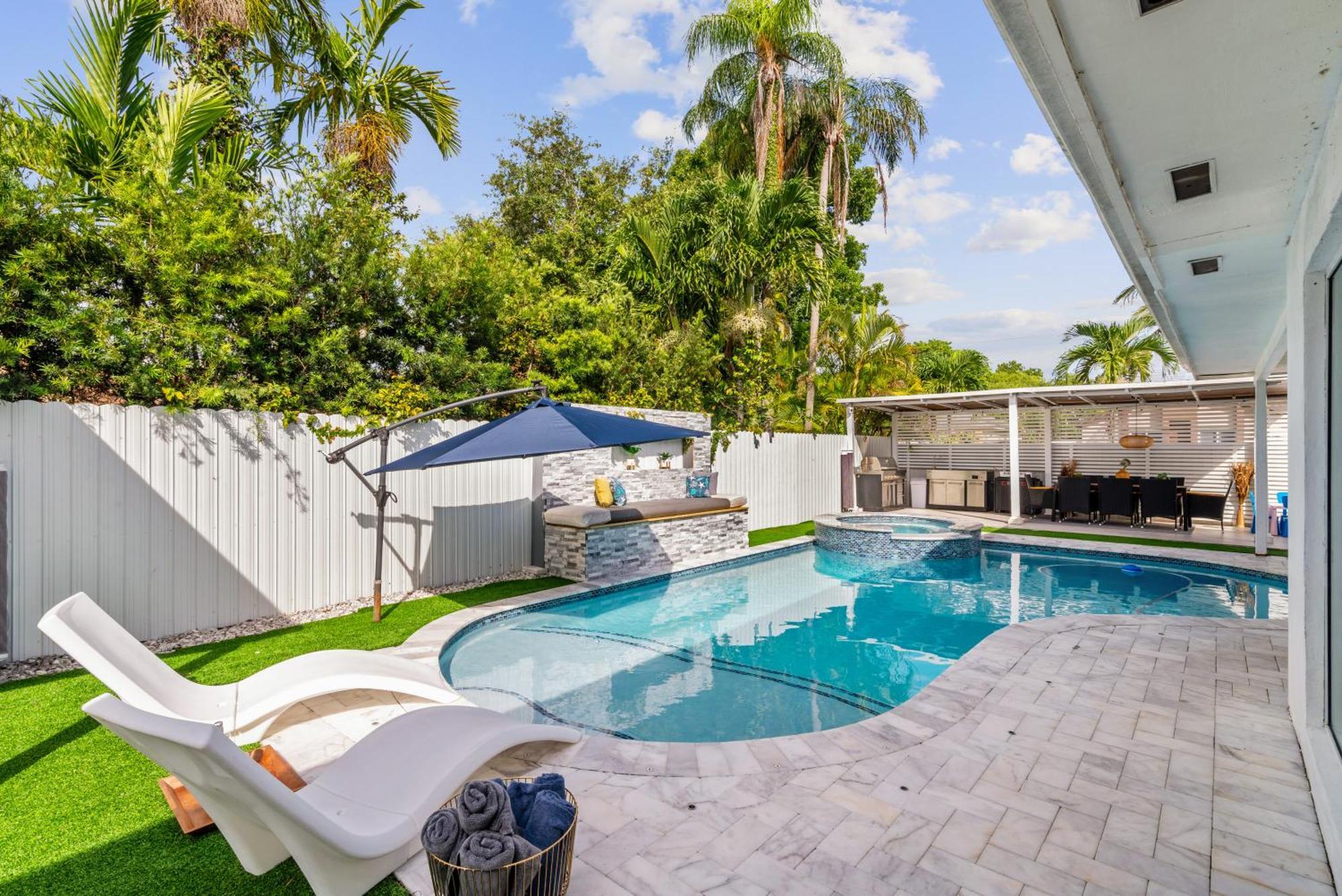 فيلا Miami Luxury House W Heated Pool & Jacuzzi المظهر الخارجي الصورة